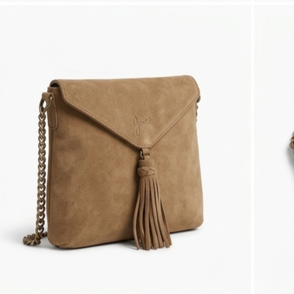 Joie Suede Tassel Crossbody Bag - Taupe - Picture 3 of 6